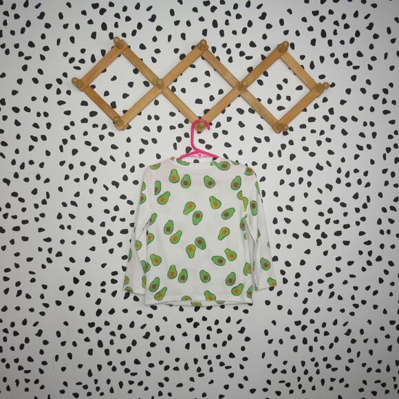 Old Navy White Avocado Print Long Sleeve Toddler Shirt - Picture 3 of 6